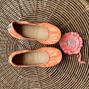 Peach Patent Tieks Size 7